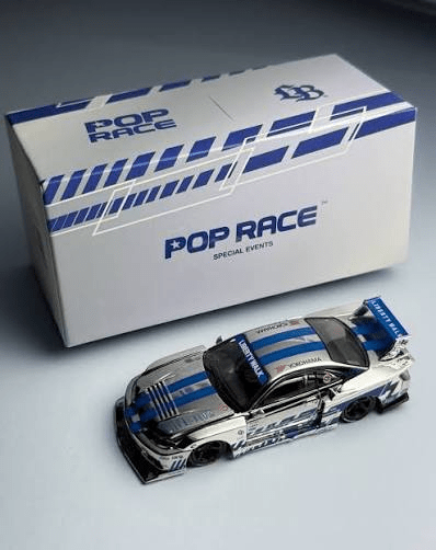 Pop Race - LB Super Silhouette S15 Silvia - Silver Chrome *Canadian Diecast Expo 2026 Exclusive* - Top CollectiblesDiecastPop Race