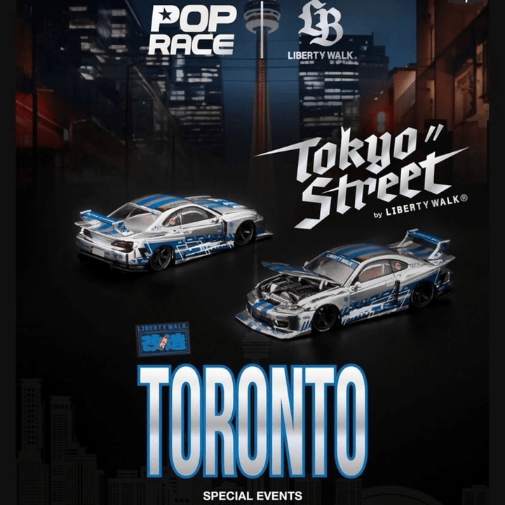 Pop Race - LB Super Silhouette S15 Silvia - Silver Chrome *Canadian Diecast Expo 2026 Exclusive* - Top CollectiblesDiecastPop Race