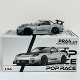 Pop Race - Mazda RX - 7 Re - Amemiya Widebody - Silver *Japan Minicar A Gogo !! Exlusive* - Top CollectiblesDiecastPop Race