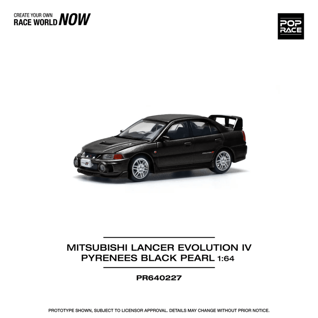 Pop Race - Mitsubishi Lancer Evolution IV - Pyrenees Black Pearl - Top CollectiblesDiecastPop Race
