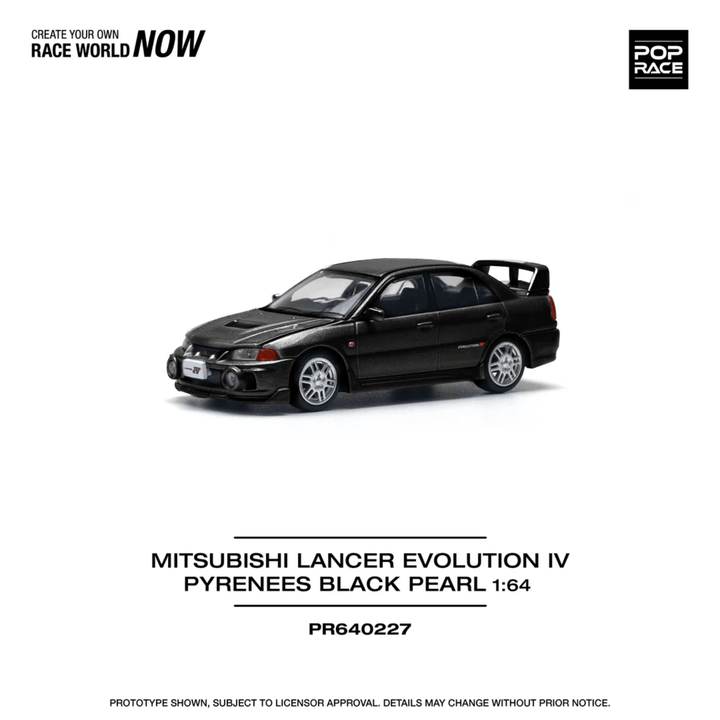 Pop Race - Mitsubishi Lancer Evolution IV - Pyrenees Black Pearl - Top CollectiblesDiecastPop Race
