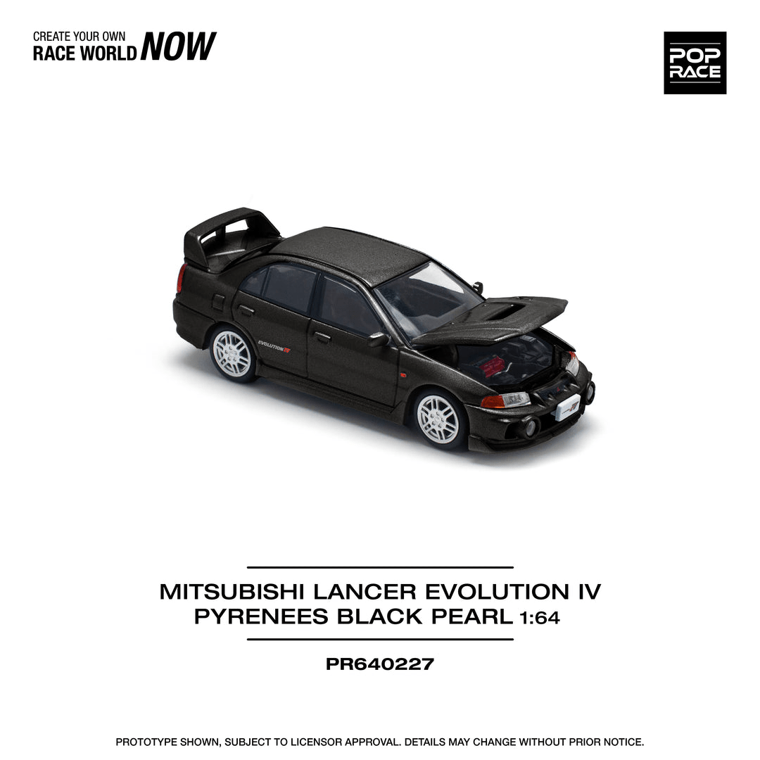 Pop Race - Mitsubishi Lancer Evolution IV - Pyrenees Black Pearl - Top CollectiblesDiecastPop Race