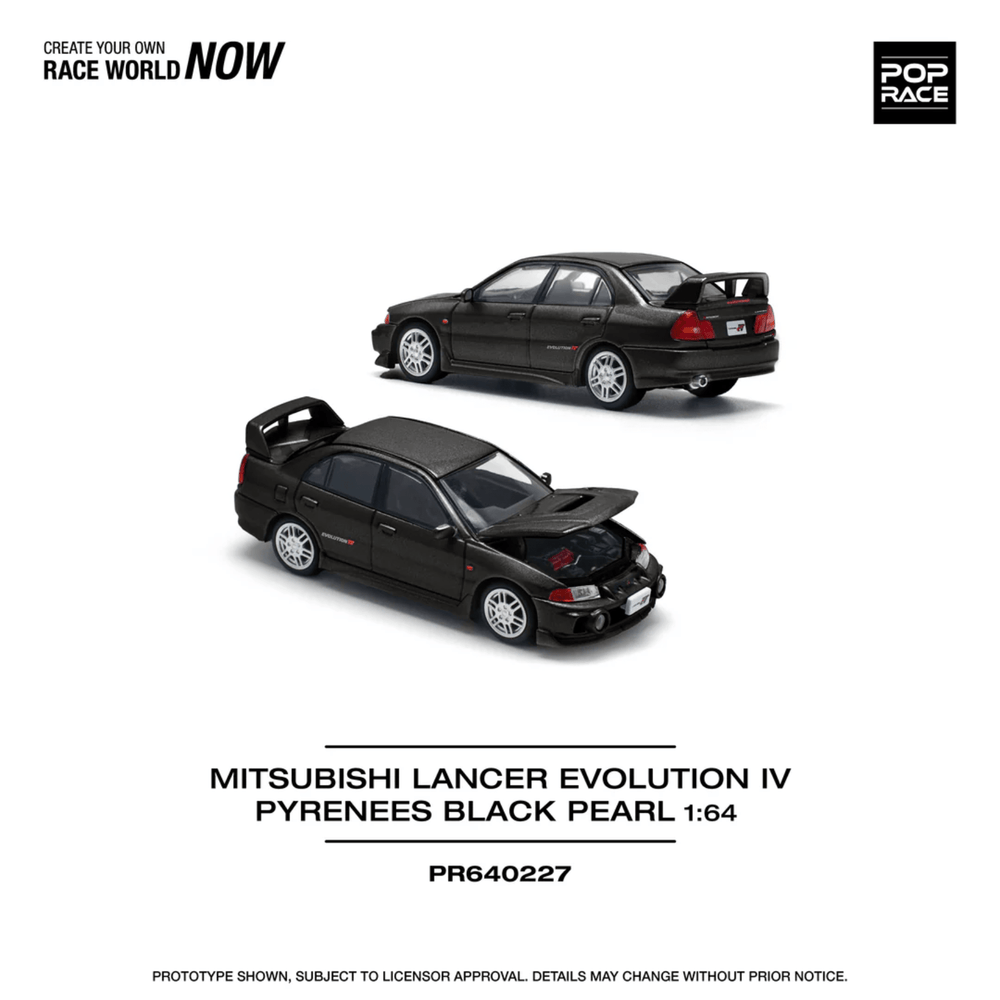 Pop Race - Mitsubishi Lancer Evolution IV - Pyrenees Black Pearl - Top CollectiblesDiecastPop Race