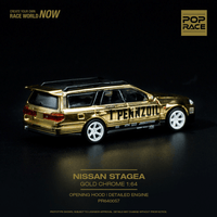Pop Race - Nissan Stagea R34 - Pennzoil Chrome Gold - Top CollectiblesDiecastPop Race