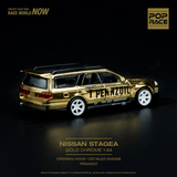 Pop Race - Nissan Stagea R34 - Pennzoil Chrome Gold - Top CollectiblesDiecastPop Race