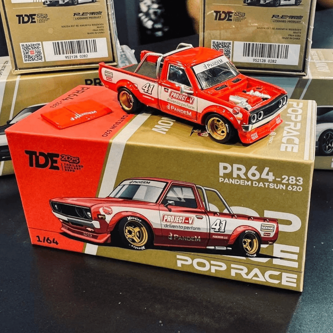 Pop Race - Pandem Datsun 620 - Red *Thailand Diecast Expo 2025 Exclusive* - Top CollectiblesDiecastPop Race