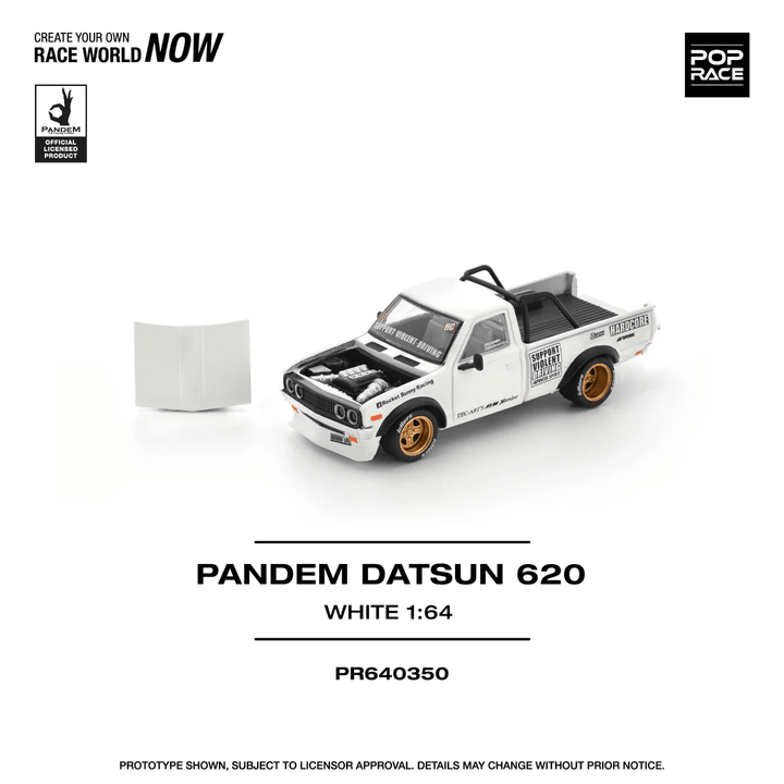 Pop Race - Pandem Datsun 620 - White - Top CollectiblesDiecastPop Race