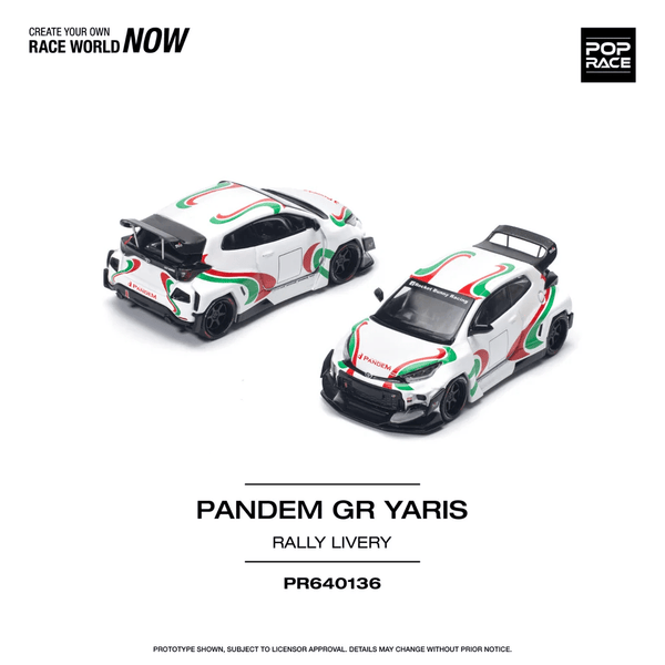 Pop Race - Pandem GR Yaris - Rally Livery - Top CollectiblesDiecastPop Race