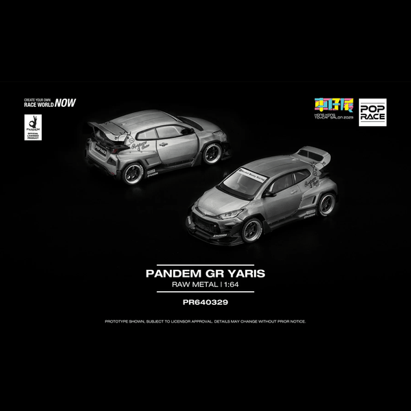 Pop Race - Pandem GR Yaris - Raw Material *Hong Kong Toy Car Salon 2025 Exclusive Model* - Top CollectiblesDiecastPop Race