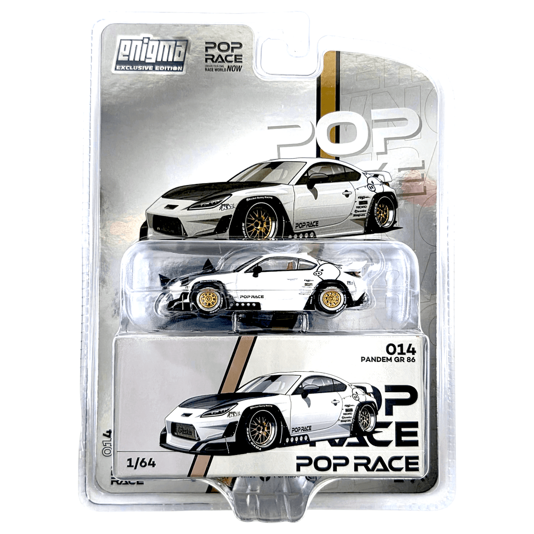 Pop Race - Pandem GR86 - Crystal White Pearl *Enigma Exclusive Edition* - Top CollectiblesDiecastPop Race