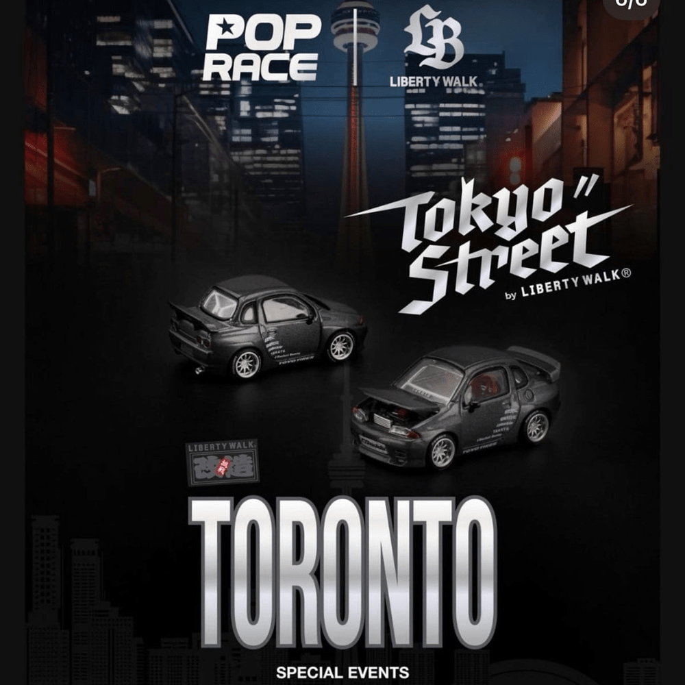 Pop Race - Pandem Rocket Bunny QR32 - Metal Grey *Canadian Diecast Expo 2026 Exclusive* - Top CollectiblesDiecastPop Race