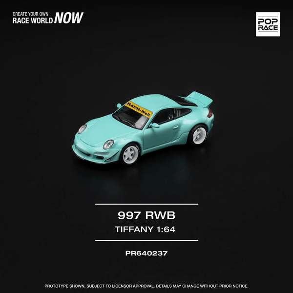 Pop Race - Porsche 911 (997) RWB - Tiffany Blue - Top CollectiblesDiecastPop Race