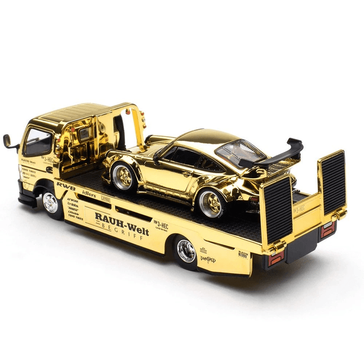 Pop Race - RWB 930 and Fuso Truck Gold Set *HEC 2026 Exclusive* - Top CollectiblesDiecastPop Race