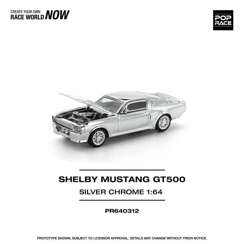 Shelby Mustang GT500 Silver Chrome Pop Race India