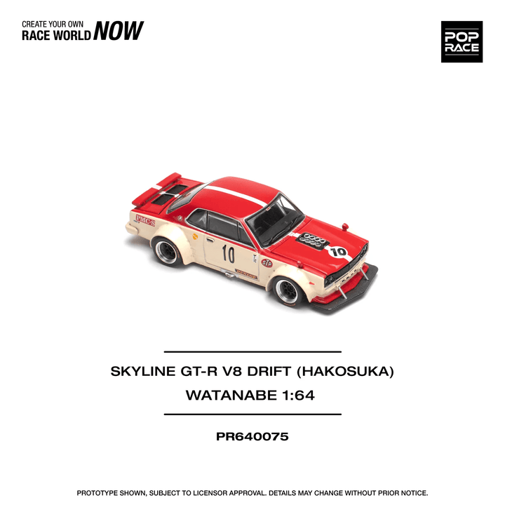Pop Race - Skyline GT - R V8 Drift (Hakosuka) Watanabe - Top CollectiblesDiecastPop Race