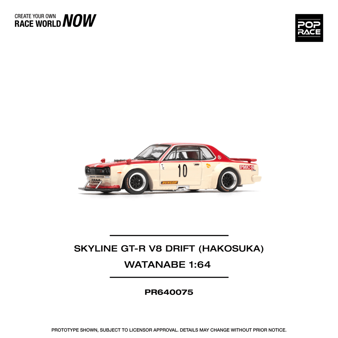 Pop Race - Skyline GT - R V8 Drift (Hakosuka) Watanabe - Top CollectiblesDiecastPop Race