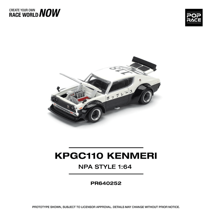 Pop Race - Skyline KPGC110 (Kenmeri) - NPA Style - Top CollectiblesDiecastPop Race