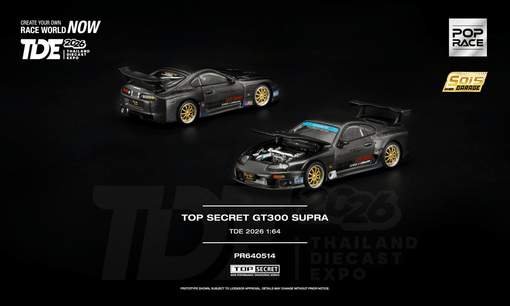Pop Race - Top Secret GT300 Supra *Thailand Diecast Expo 2026 Exclusive* - Top CollectiblesDiecastPop Race
