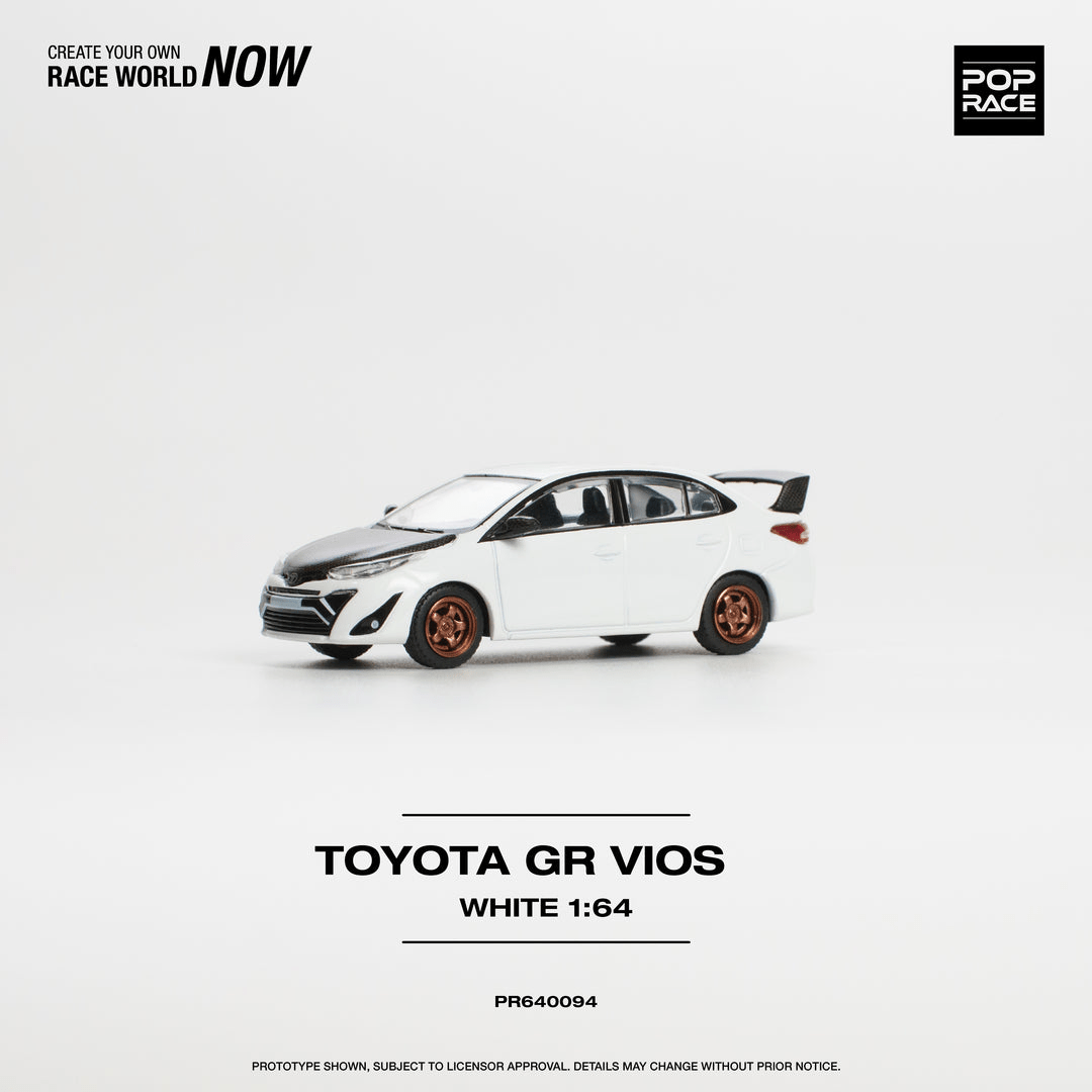 Pop Race - Toyota GR Vios - White - Top CollectiblesDiecastPop Race
