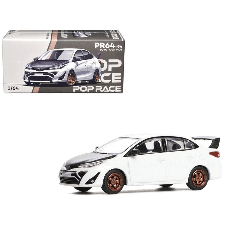 Pop Race - Toyota GR Vios - White - Top CollectiblesDiecastPop Race