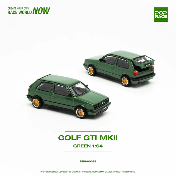 Pop Race - Volkswagen Golf GTI MKII - Oak Green - Top CollectiblesDiecastPop Race