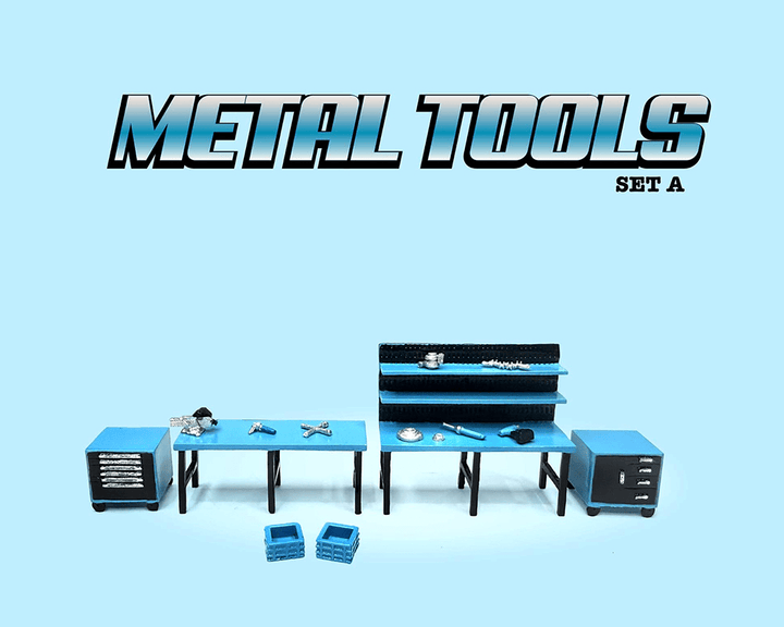 *Pre - Order* American Diorama - Metal Tools Set A Blue – Mijo Exclusives - Top CollectiblesDiecastAmerican Diorama