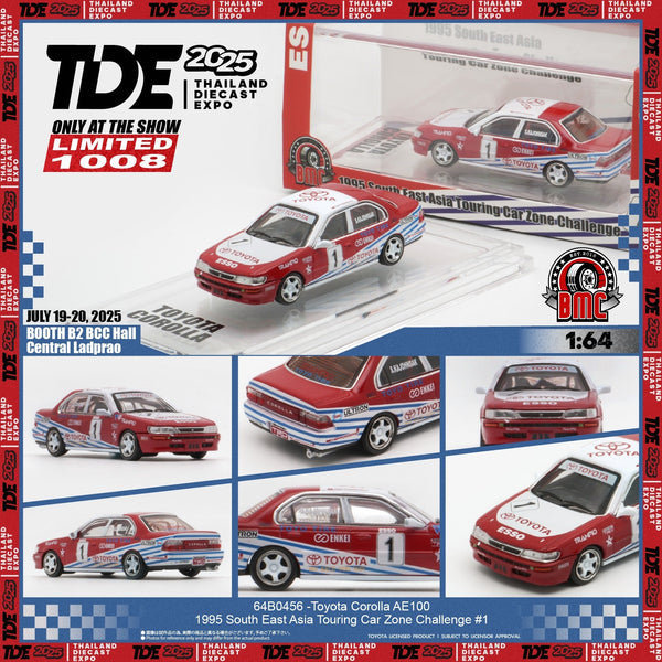 *Pre - Order* BM Creations - Toyota Corolla AE100 1995 South East Asia Touring Car Zone Challenge 1 *TDE 2025 Exclusive Model* - Top CollectiblesDiecastBM Creations