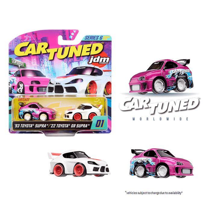 *Pre - Order* CarTuned - 2 - Pack Series 6 “Sick Supras” – 1993 Toyota Supra &amp; 2022 Toyota GR Supra - Top CollectiblesDiecastMGA