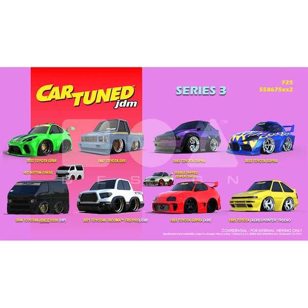 *Pre - Order* CarTuned - Series 3 JDM Tuners Assortment - 8 - Cars Case *Sealed, possibility of a Chase or Super Chase* - Top CollectiblesDiecastMGA