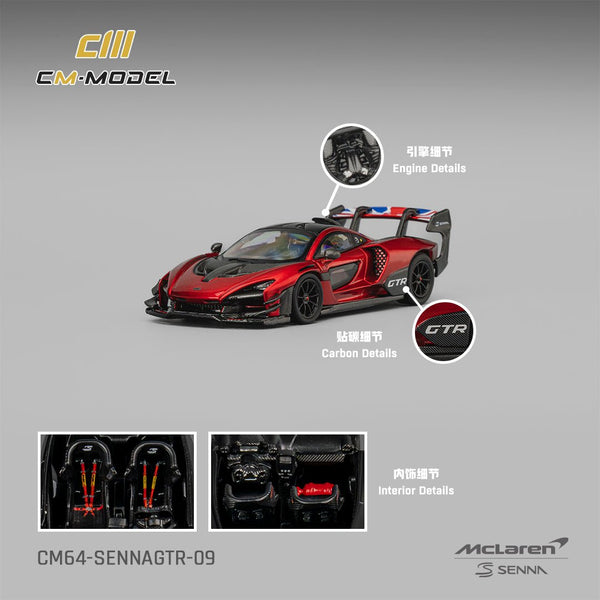 *Pre - Order* CM Model - McLaren Senna GTR - Metallic Red - Top CollectiblesDiecastCM Model