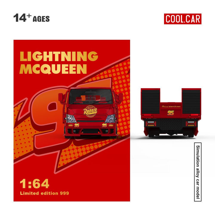 *Pre - Order* Cool Car - Hino H300 Flatbed Trailer - Lightning McQueen - Top CollectiblesDiecastCool Car