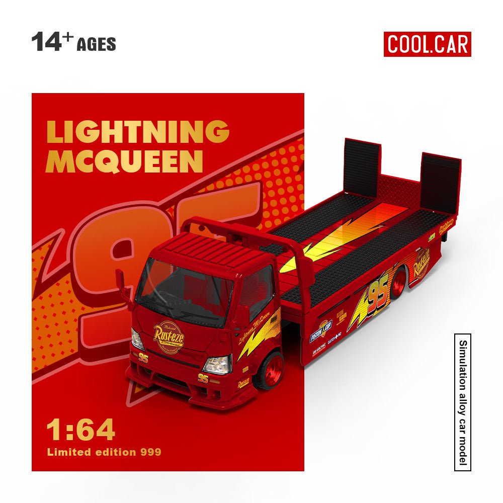 *Pre - Order* Cool Car - Hino H300 Flatbed Trailer - Lightning McQueen - Top CollectiblesDiecastCool Car