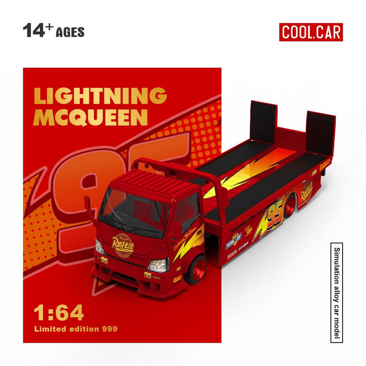 *Pre - Order* Cool Car - Hino H300 Flatbed Trailer - Lightning McQueen - Top CollectiblesDiecastCool Car