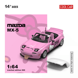 *Pre - Order* Cool Car - Mazda MX - 5 Hello Kitty Livery - Light Pink - Top CollectiblesDiecastCool Car