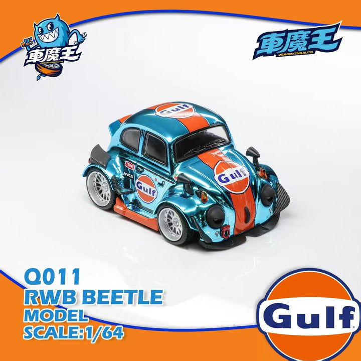 *Pre - Order* Demon King Auto - Volkswagen Q Version RWB Beetle - Chrome Gulf - Top CollectiblesDiecastDemon King Auto