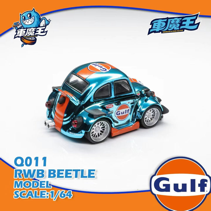 *Pre - Order* Demon King Auto - Volkswagen Q Version RWB Beetle - Chrome Gulf - Top CollectiblesDiecastDemon King Auto