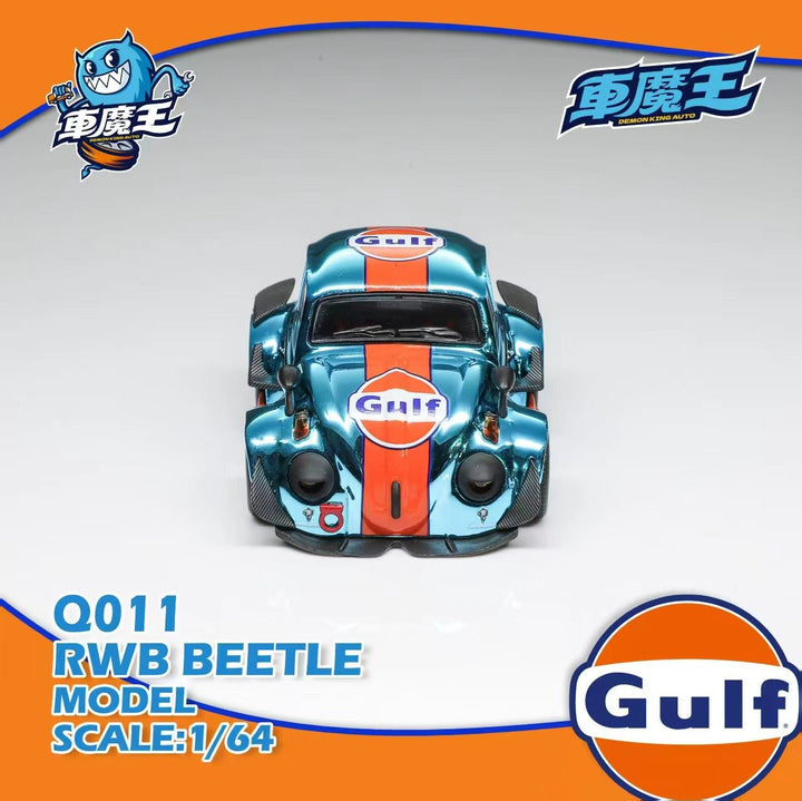*Pre - Order* Demon King Auto - Volkswagen Q Version RWB Beetle - Chrome Gulf - Top CollectiblesDiecastDemon King Auto