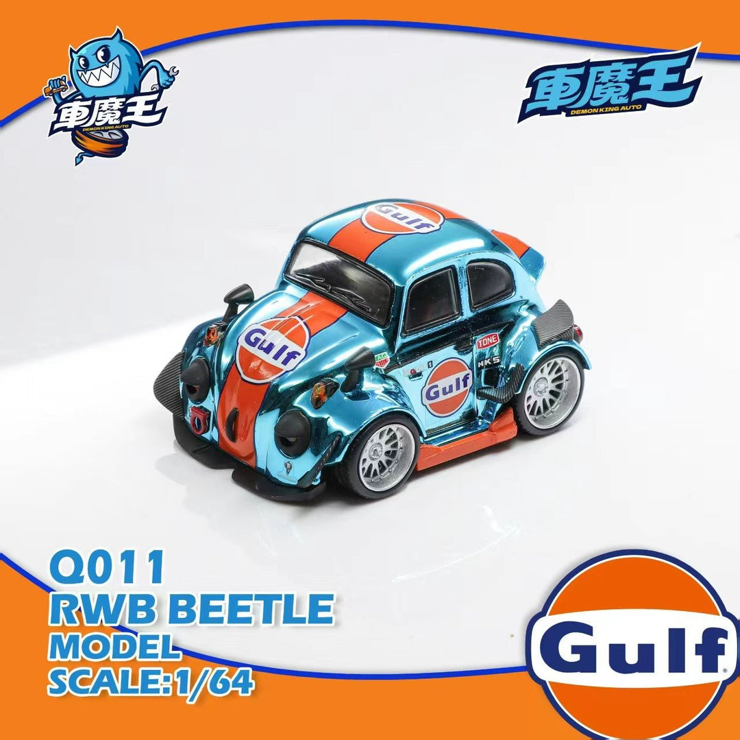 *Pre - Order* Demon King Auto - Volkswagen Q Version RWB Beetle - Chrome Gulf - Top CollectiblesDiecastDemon King Auto