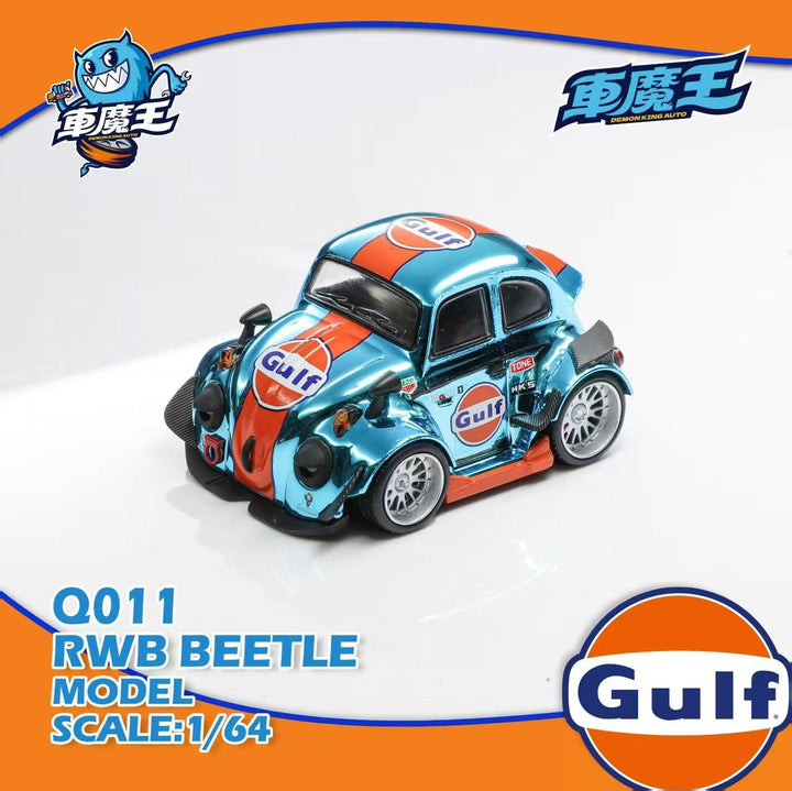 *Pre - Order* Demon King Auto - Volkswagen Q Version RWB Beetle - Chrome Gulf - Top CollectiblesDiecastDemon King Auto