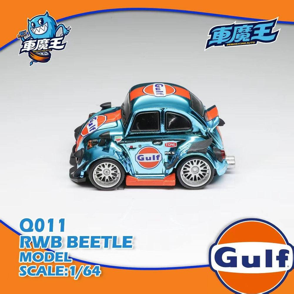 *Pre - Order* Demon King Auto - Volkswagen Q Version RWB Beetle - Chrome Gulf - Top CollectiblesDiecastDemon King Auto