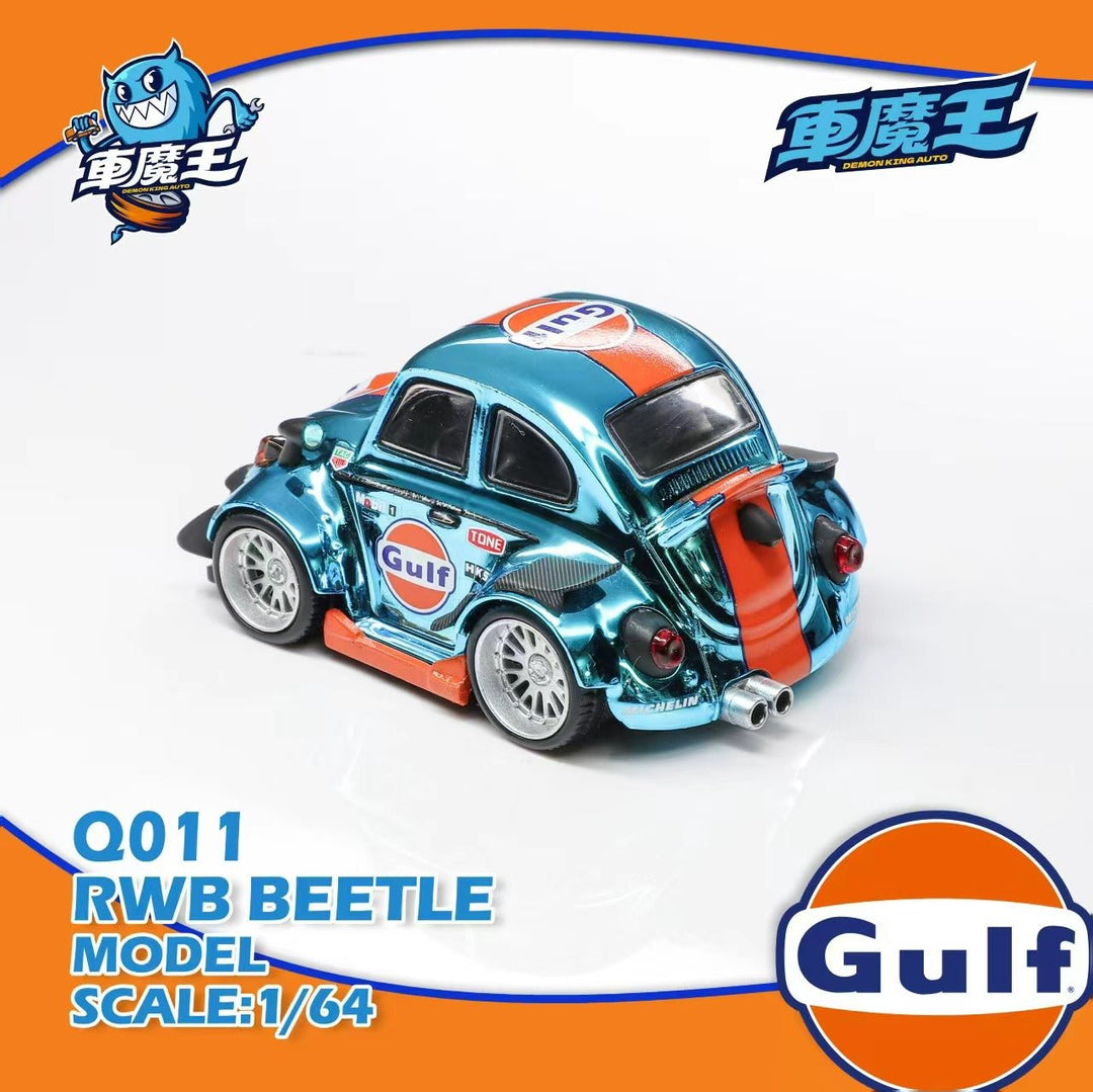 *Pre - Order* Demon King Auto - Volkswagen Q Version RWB Beetle - Chrome Gulf - Top CollectiblesDiecastDemon King Auto
