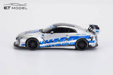 *Pre - Order* ET Model x Model Collect - Nissan GT - R R35 LB Widebody Modified 1.5 Version - FNF Silver Blue - Top CollectiblesDiecastET Model