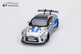 *Pre - Order* ET Model x Model Collect - Nissan GT - R R35 LB Widebody Modified 1.5 Version - FNF Silver Blue - Top CollectiblesDiecastET Model
