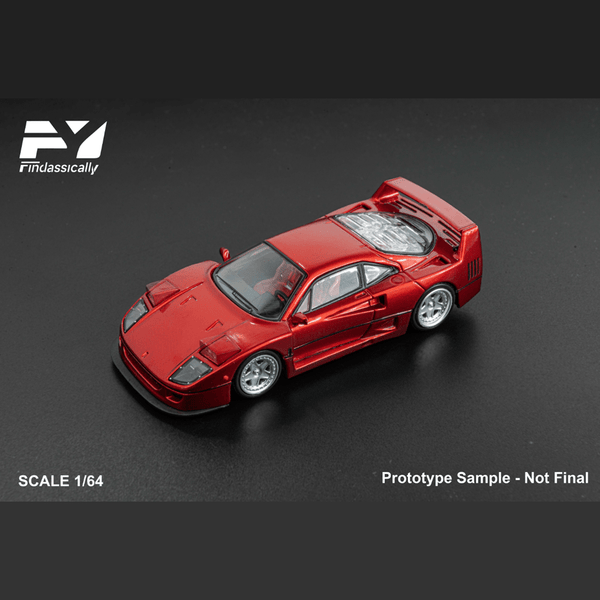 *Pre - Order* FinClassically - Ferrari F40 - Transparent Red - Top CollectiblesDiecastFinClassically