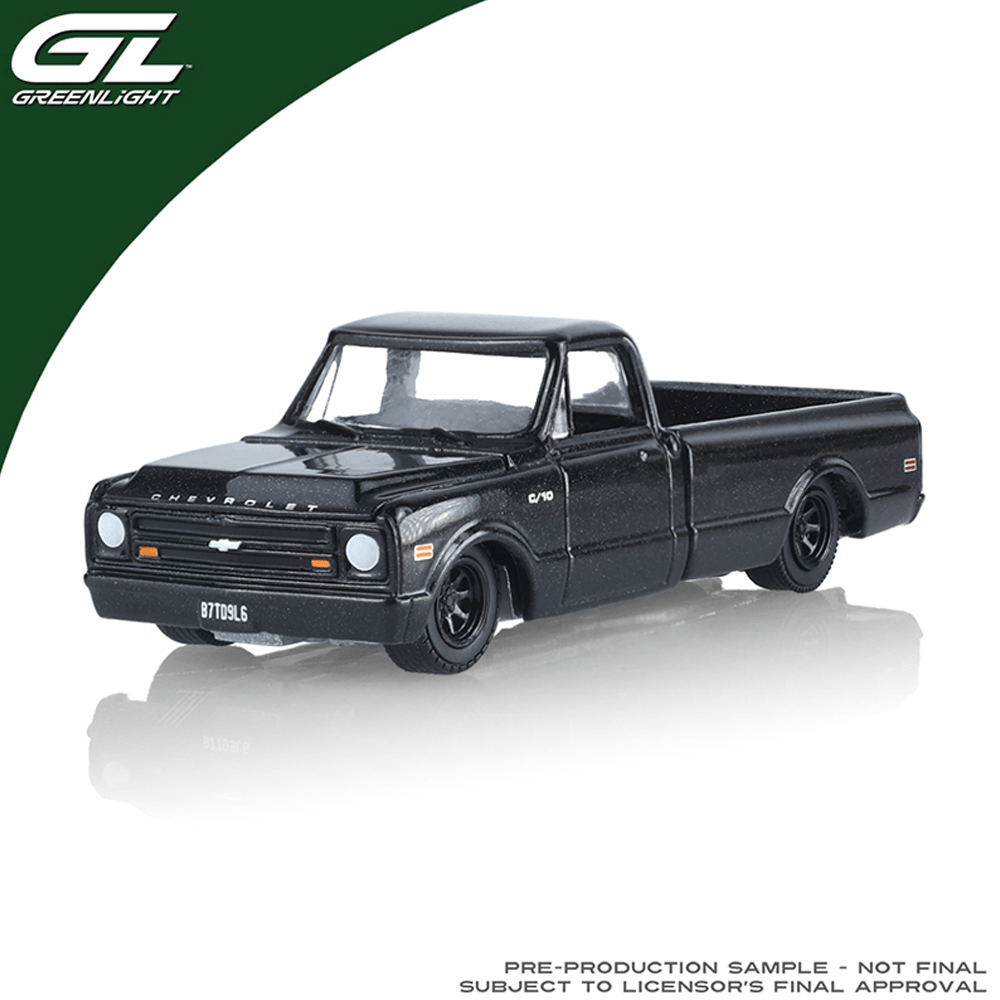 *Pre-Order* Greenlight - 1968 Chevrolet C10 Custom – Blackout (Hobby Exclusive) – Limited Edition - Top CollectiblesDiecastGreenlight
