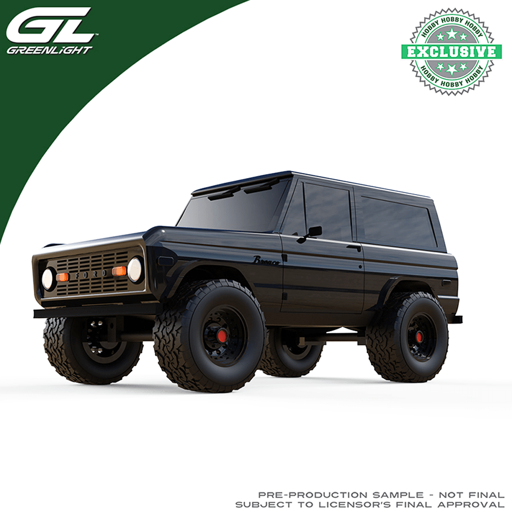 *Pre - Order* Greenlight - 1977 Ford Bronco Lifted – Blackout – Hobby Exclusive - Top CollectiblesDiecastGreenlight