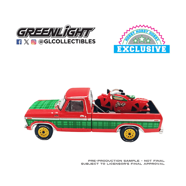 *Pre - Order* Greenlight - 2025 Christmas Edition 1978 Ford F - 250 with Vintage Motorcycle – Hobby Exclusive - Top CollectiblesDiecastGreenlight