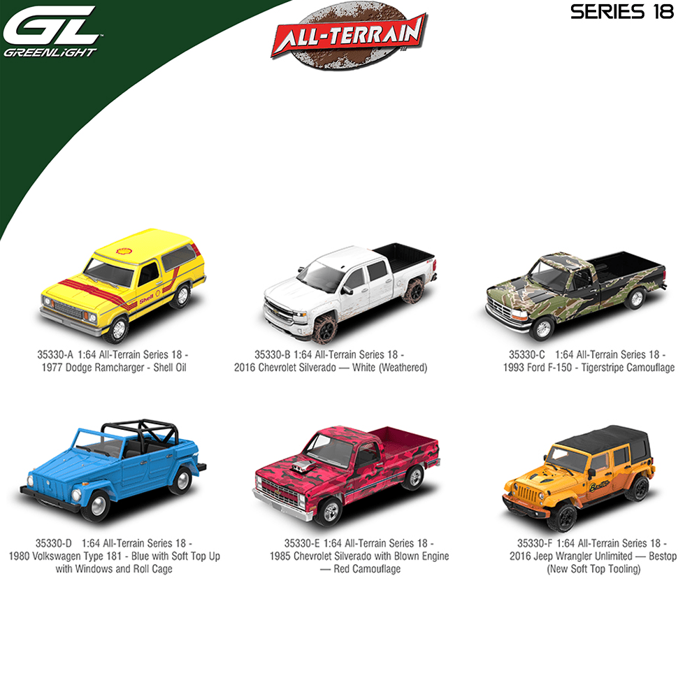 *Pre-Order* Greenlight - All Terrain Series 18 6-Car Assortment - Top CollectiblesDiecastGreenlight