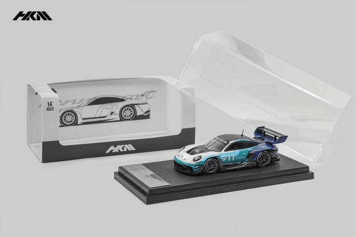 *Pre - Order* HKM - Porsche 911 (992) GT3 R Rennsport - Blue &amp; White - Top CollectiblesDiecastHKM