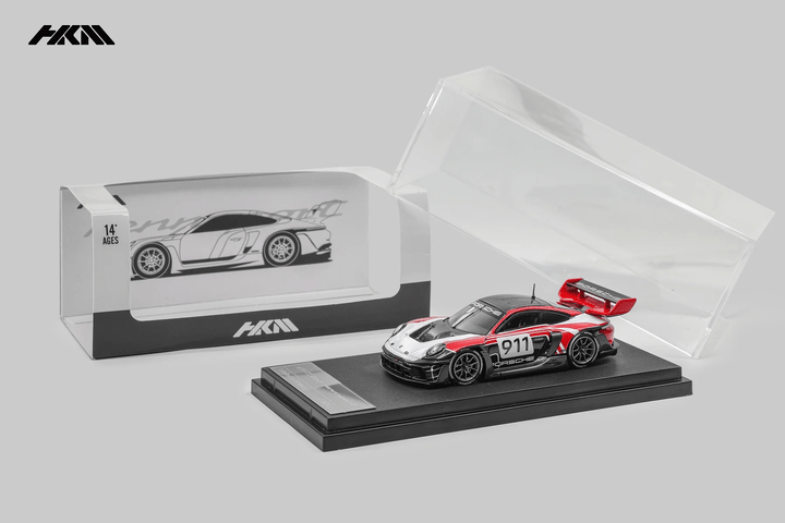 *Pre - Order* HKM - Porsche 911 (992) GT3 R Rennsport - Red &amp; White - Top CollectiblesDiecastHKM
